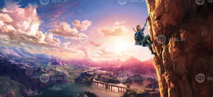 دانلود والپیپر The Legend of Zelda The Legend of Zelda Breath of the Wild botw لینک آثار هنری صخره طبیعت