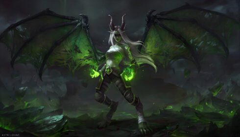 دانلود والپیپر World of Warcraft Legion Demon Hunter WoW ارتقا یافته
