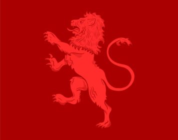 وکتور یک تصویر به سبک قرون وسطایی از یک شیر مناسب برای یک نشان