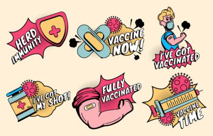 مجموعه برچسب های پس از واکسیناسیون