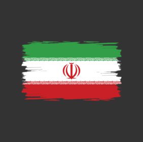 وکتور پرچم ایران با سبک قلم مو آبرنگ