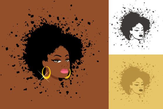 وکتور مدل موی آفریقایی