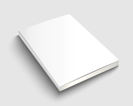 وکتور ماکت کتاب با جلد سفید قالب مجله خالی