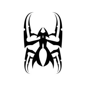 وکتور انتزاعی عنکبوت های قبیله ای وکتور تصویر تاتو وکتور قبیله ای