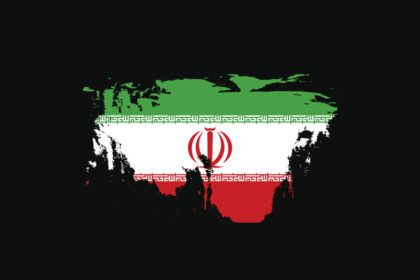 تصویر برداری وکتور پرچم سبک گرانج ایران