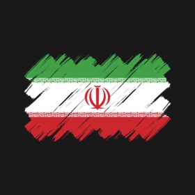 وکتور پرچم ایران ضربه قلم مو پرچم ملی
