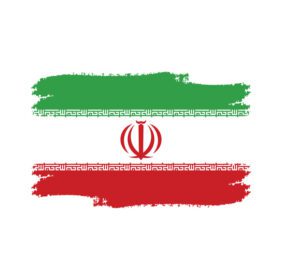 وکتور پرچم ایران قلم مو نقاشی شده است