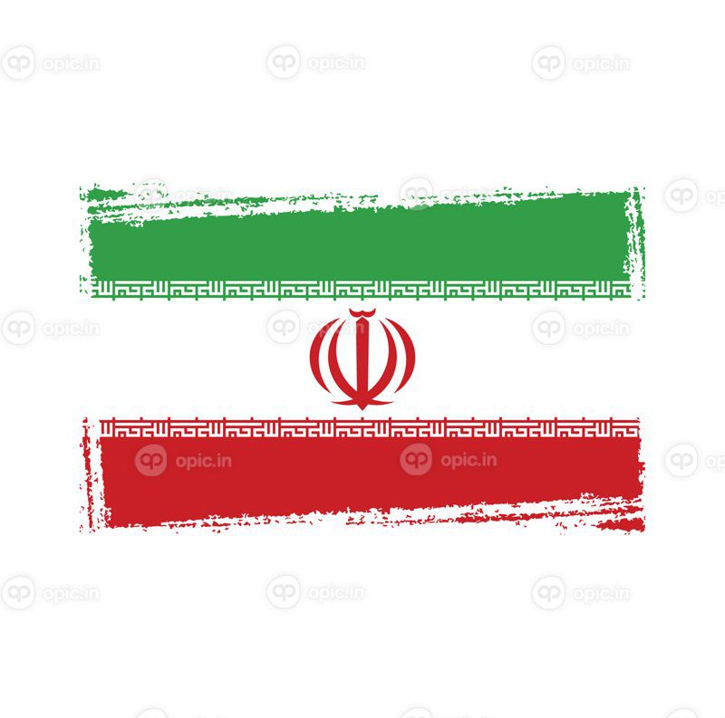 وکتور پرچم ایران قلم مو نقاشی شده است