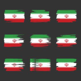 وکتور پرچم ایران قلم مو نقاشی شده است