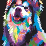 دانلود وکتور درختان نخل در هنگام طوفان و طوفان برگ ها در سراسر