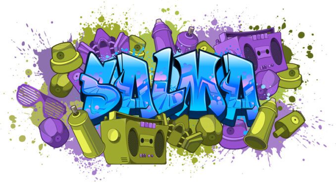 وکتور گرافیتی طرح اسم سلما
