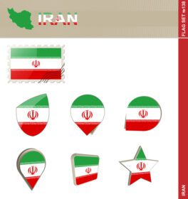 وکتور مجموعه پرچم ایران مجموعه پرچم