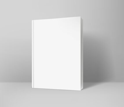 وکتور جلوی کتاب کاغذی الگوی تصویر برداری واقعی برای ماکت وکتور طراحی