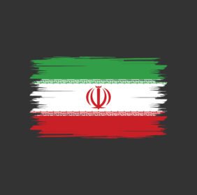 وکتور وکتور پرچم ایران با سبک قلم موی آبرنگ