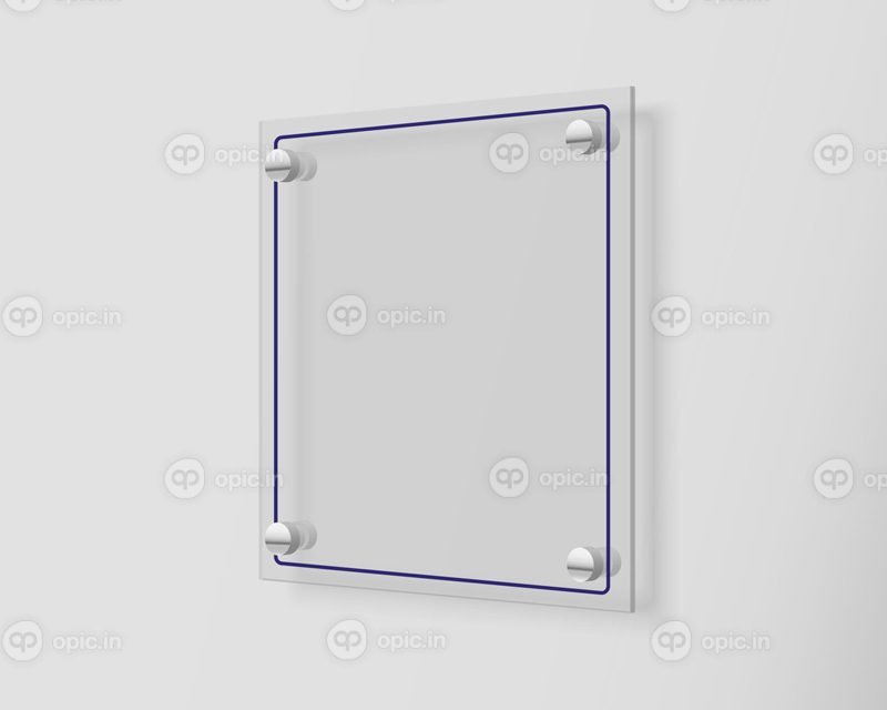 وکتور علامت شیشه ای ماکت تا علامت اکریلیک مربع شفاف