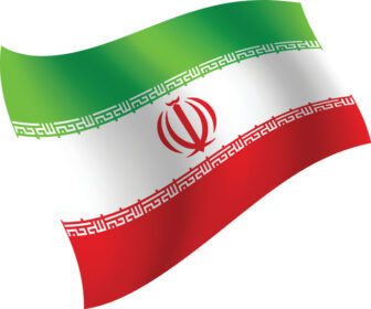 وکتور پرچم ایران اهتزاز تصویر برداری جدا شده