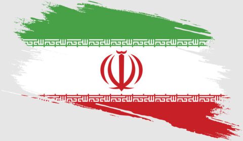 وکتور پرچم ایران با بافت گرانج
