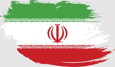 وکتور پرچم ایران با بافت گرانج