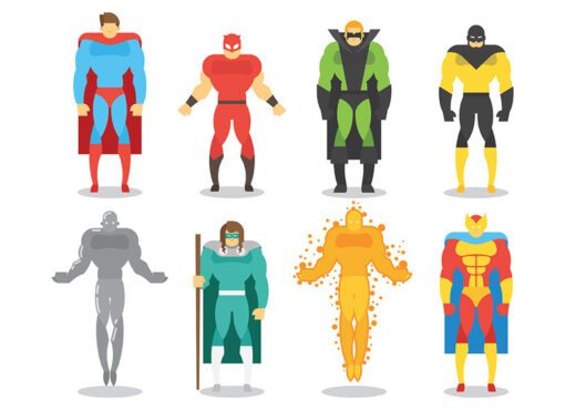 نمادهای برداری وکتور super heroes مناسب برای پروژه های شخصی یا حرفه ای شما