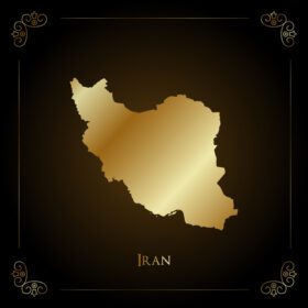 وکتور نقشه طلایی ایران تصویر برداری عنصر طرح مجلل
