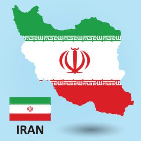 وکتور نقشه و پس زمینه پرچم ایران