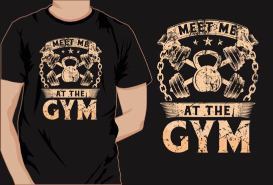 وکتور gym fitness workout کراس فیت عناصر وکتور و تی شرت