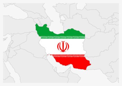 وکتور نقشه ایران با رنگ پرچم ایران برجسته شده است