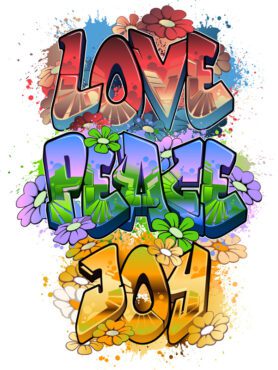 وکتور عشق صلح شادی در هنر گرافیتی