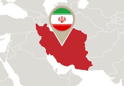 وکتور ایران در نقشه جهان