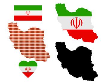 نقشه برداری ایران و انواع نمادها روی یک سفید