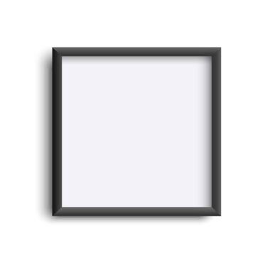 وکتور قاب عکس ایزوله شده بر روی قاب سیاه مربع واقعی سفید