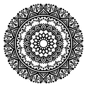 وکتور ماندالای سیاه برای طرح طرح الگوی دایره ای ماندالا