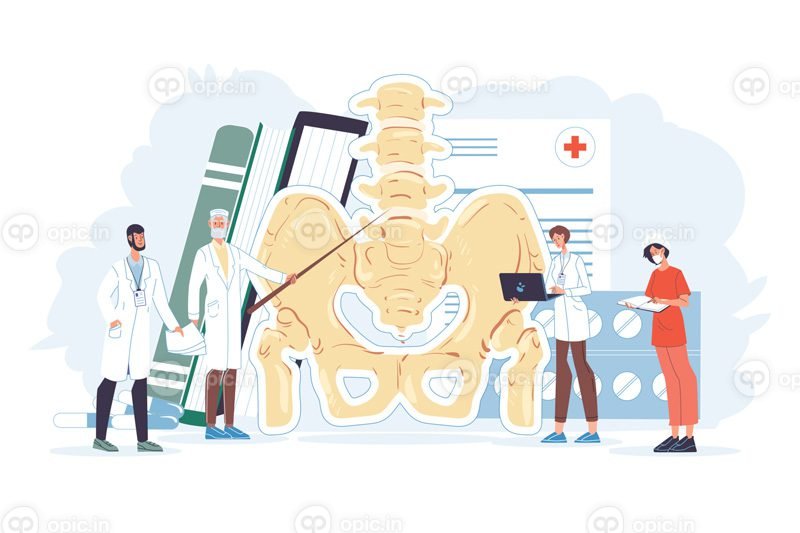 پزشک بردار درگیر در درمان پزشکی تحتانی ستون فقرات