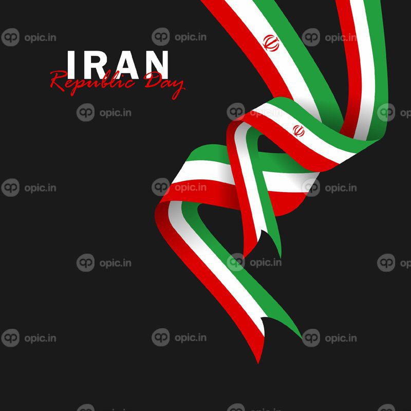 وکتور روز جمهوری با پرچم های ایران جشن روز جمهوری ایران