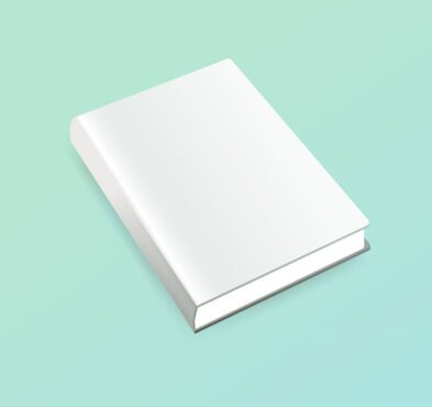 وکتور دفتر واقعی جلد کتاب سفید ماکت خالی قالب