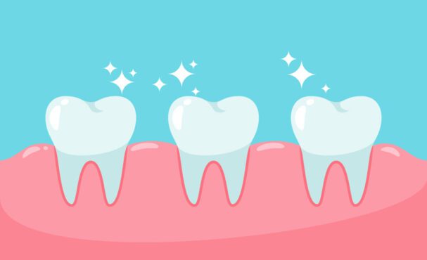 وکتور مفهوم سلامت دندان و لثه سالم