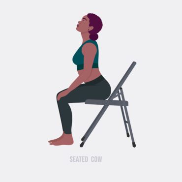 وکتور زن ورزشکار گاو نشسته در حال انجام تمرینات تناسب اندام و یوگا