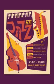 وکتور پوستر جشنواره موسیقی جاز
