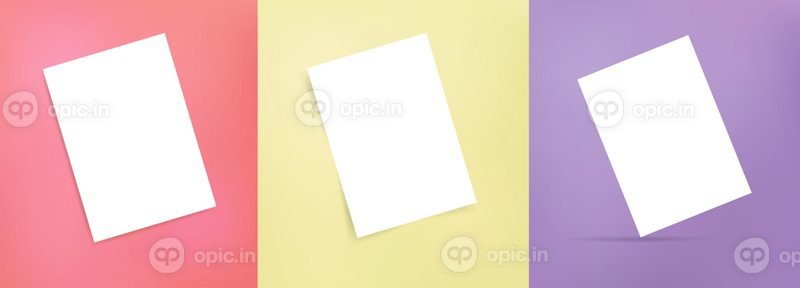 مجموعه قالب ماکت پوستر رنگارنگ وکتور سفید خالی جدا شده