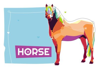 پوستر این پرتره رنگارنگ پرتره پوپارت اسب را ببینید یک نمونه بسیار خوب از سبک هندسی این وکتور پرتره پوپارت اسب جدید و رایگان هم اکنون برای دانلود در دسترس است