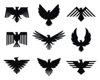 وکتور eagles silhouette مجموعه وکتور