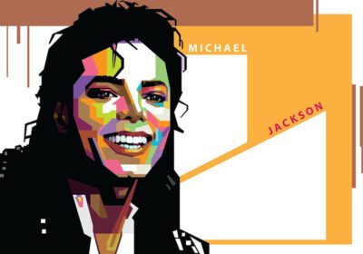 پوستر این پرتره رنگارنگ مایکل جکسون را در پرتره پوپارت ببینید نمونه بسیار خوبی از سبک هندسی این مایکل جکسون جدید و رایگان در وکتور پرتره پوپارت در دسترس است