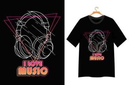 تصویر برداری موسیقی برای طراحی تی شرت