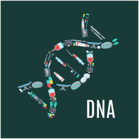 پوستر نماد DNA پوستر پزشکی جراحی پزشکی