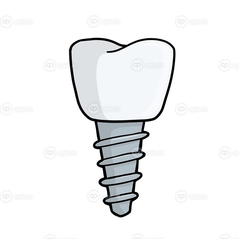 وکتور پین دندان سفید عنصر دندانپزشک مراقبت و ایمپلنت دندان