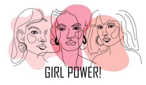 پوستر ایده های فمینیسم بین الملل زنان با قدرت توانمند زنان