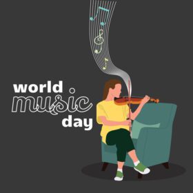 وکتور طراحی وکتور روز جهانی موسیقی
