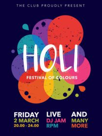 پوستر پوستر جشن جشنواره هولی