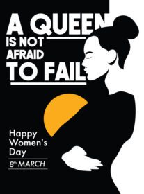 پوستر پوستر روز جهانی زن با شبح یک زن