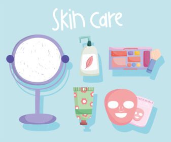 نمادهای وکتور محصولات مراقبت از پوست